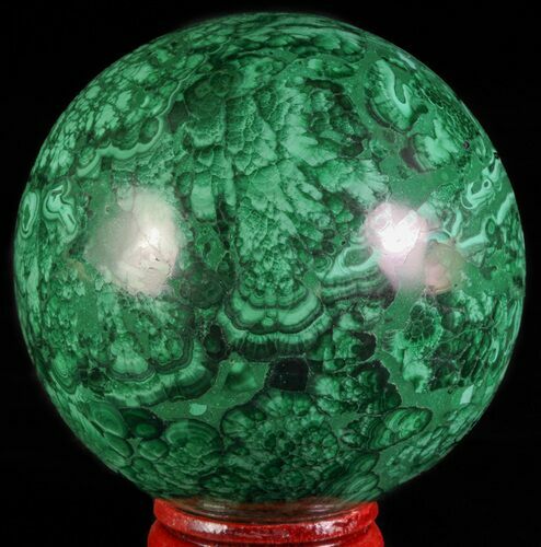 Gorgeous Polished Malachite Sphere - Congo #63742